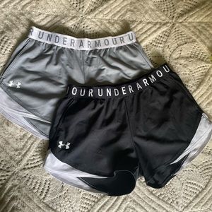 Gray & Black Under Armour Shorts